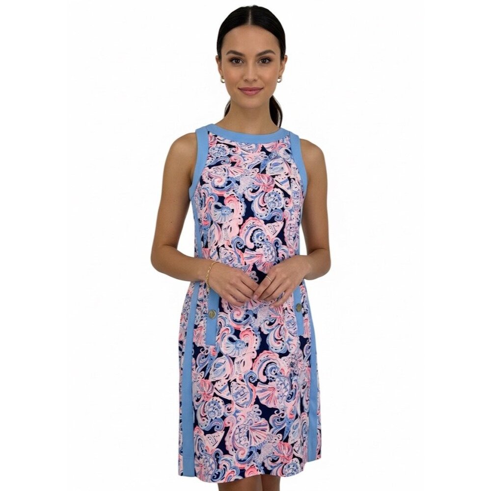 Lilly Pulitzer Sleeveless Shell Print Shift Dress 2 | Coastal Preppy Resort Wear